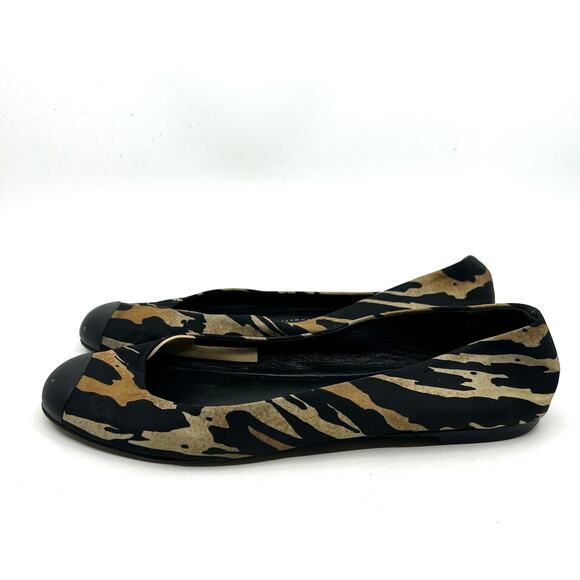 Giuseppe Zanotti Animal Print Round Toe Ballet Flats Women's 7 US - Picture 2 of 10